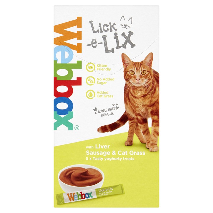 Webbox Lick-e-lix Liver & Cat Grass - 15gr