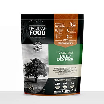 Natures Food Barf Beef Dinner Patties - 1 Kg