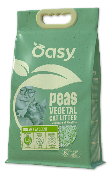 Oasy Natural Cat Litter Peas With Green Tea Scent - 6 Kg