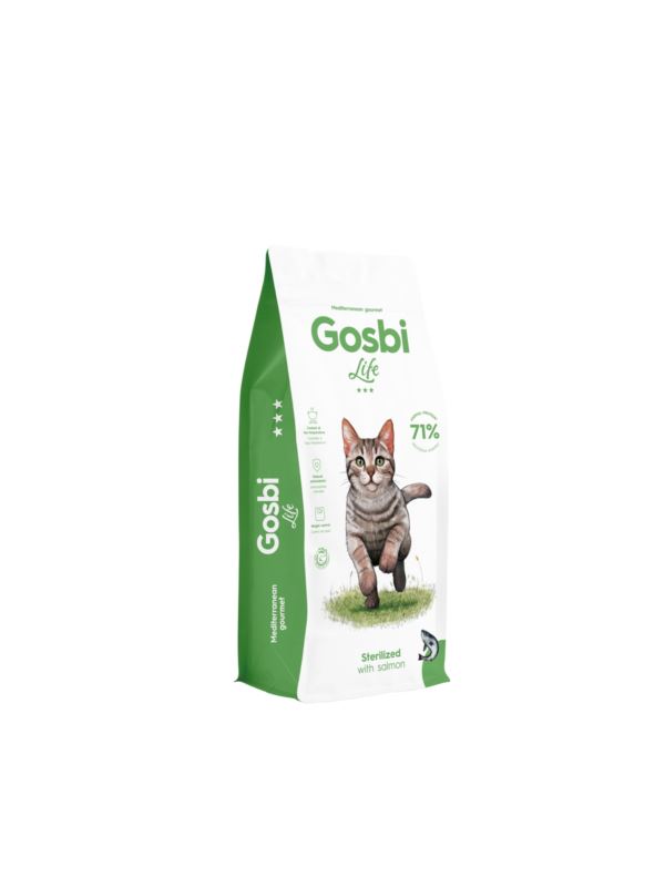 Gosbi Life Cat Sterilized With Salmon - 12 Kg