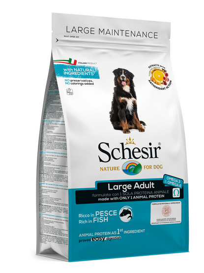 Schesir Dog Adult Large Breed Fish - 12 Kg