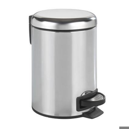 WENKO PEDAL BIN SPEEDY 3L MATT SILVER