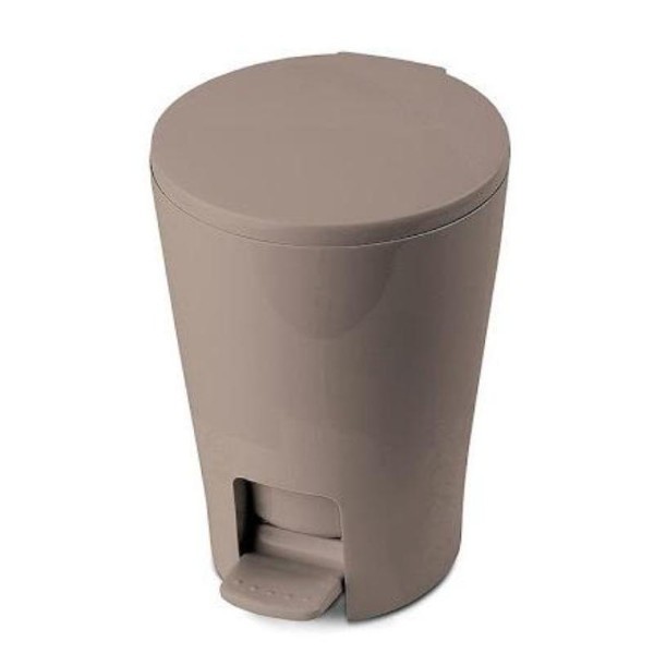 TATAY DIABOLO BATHROOM PEDAL BIN 5L - TAUPE