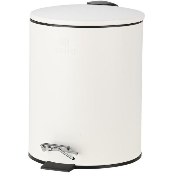 ESTIA PEDAL BIN 5L - WHITE MAT