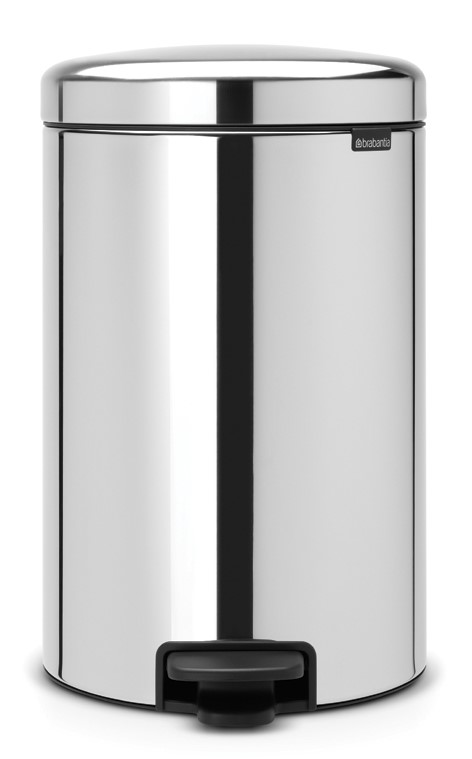 BRABANTIA NEW ICON PEDAL BIN 20L - BRILLIANT STEEL