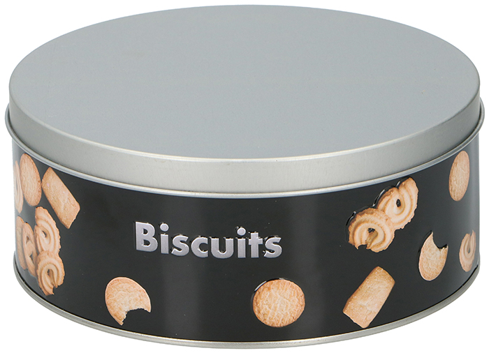 BISCUIT STORAGE TIN 17X17X7CM