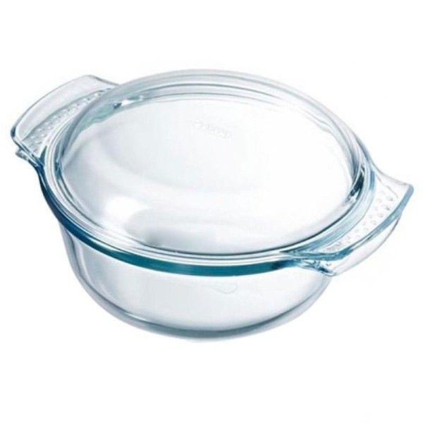 PYREX ESSENTIALS ROUND CASSEROLE WITH LID 2.1L 24X20X10CM