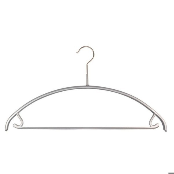 MAWA CLOTHES HANGER WITH BAR SILVER 2PCS