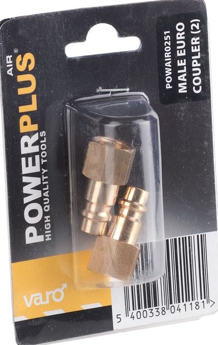 Powerplus Powair0251 2X Male Euro Couplings