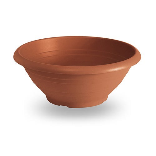 VECA PLASTIC POT ROUND 40X16CM TERRACOTTA