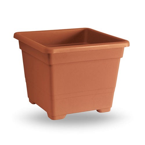 VECA PLASTIC PLATE SQUARE 38X38X30CM TERRACOTTA