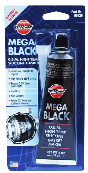 VERSACHEM HI-TEMP BLACK SILICONE BLISTER 85GR