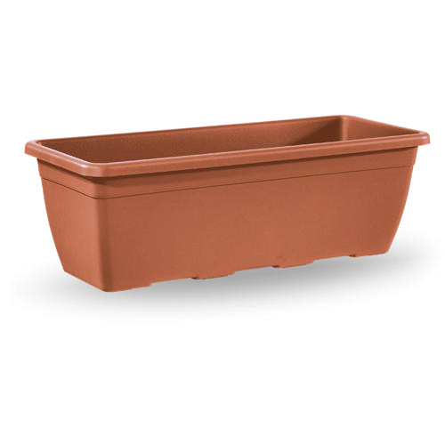 VECA PLASTIC POT RECTANGULAR 60X20X16CM TERRACOTTA