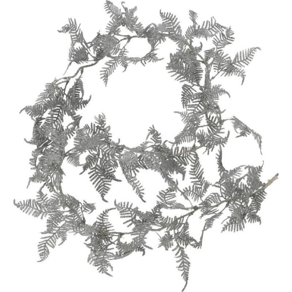 DECORATIVE LED GARLAND WITH LEAVES 20LED - SILVER