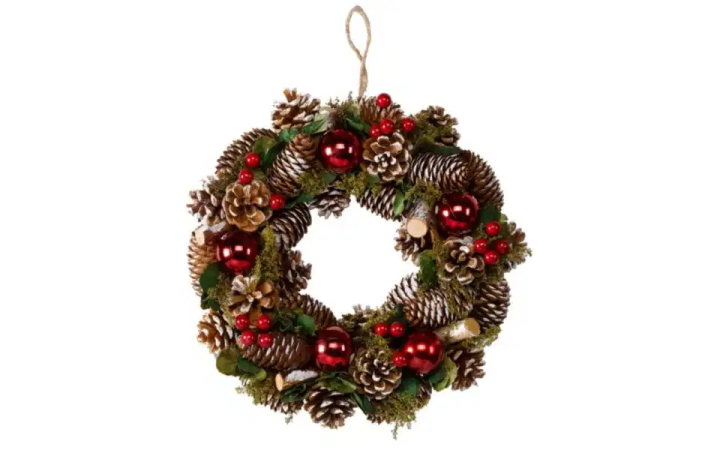 YULE FEST WREATH 50CM