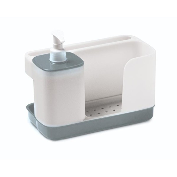 SNIPS RECTANGLE SPONGE HOLDER WITH DISPENSER - WHITE /BLUE
