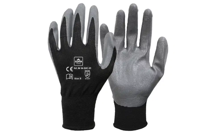 SUPER NITRILE GLOVES 8 GREY