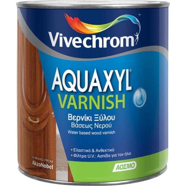 VIVECHROM AQUAXYL VARNISH SATIN GOLD OAK 0.75L