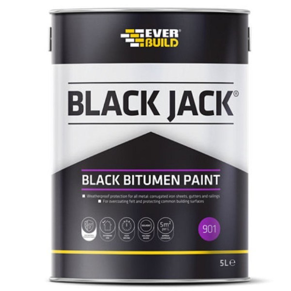 EVER BUILD 901 BLACK BITUMEN PAINT 1L