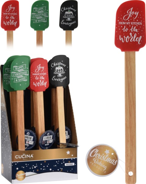 CHRISTMAS SPATULA SILICONE - ASSORTED COLORS