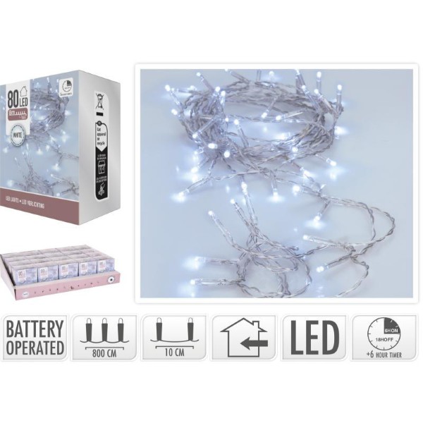 LED LIGHTS 80PCS 8M - WHITE