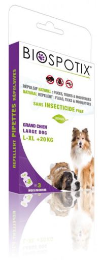 BIOGANCE BIOSPOTIX SPOT ON NATURAL FLEA REPELLENT FOR LARGE DOGS