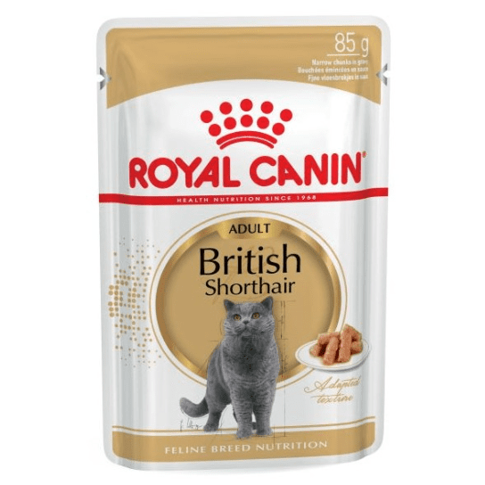 ROYAL CANIN CAT WET FOOD BRITISH/SHORTHAIR ADULT POUCH