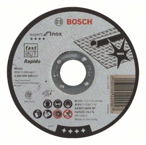 Bosch Expert For Inox Rapido As 60 T Inox B Cutting Disc 115Inox 1Mm