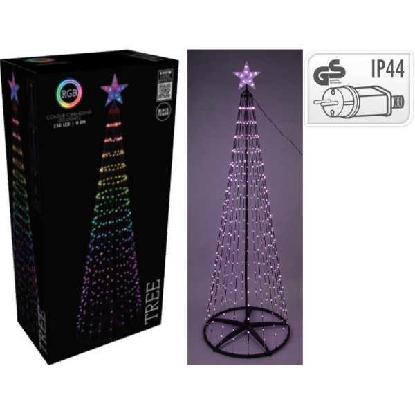 TREE WITH 550LED 300CM RGB - BLACK