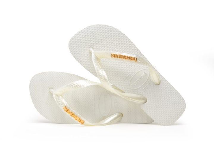 Sand Havaianas Logo Metallic Branco Size 37-38