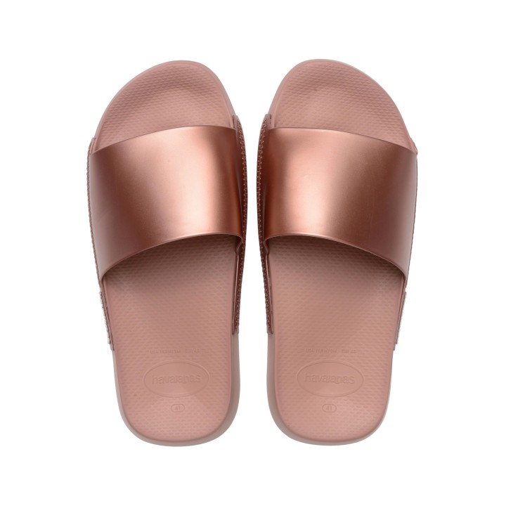 Havaianas Slippers Slide Classic Metallic Rose Colour Size  41/42