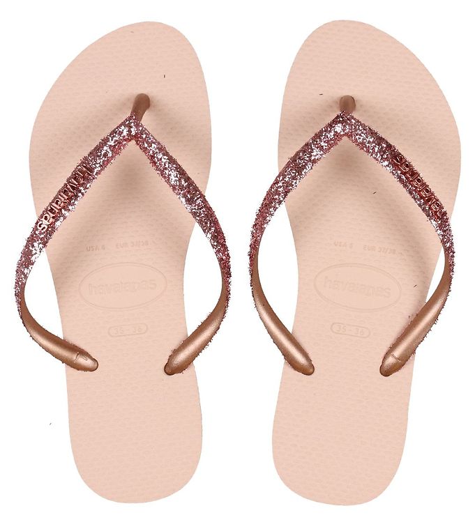 Havaianas Flips Flops Slim Glitter Ii Ballet Rose Colour Size  35/36