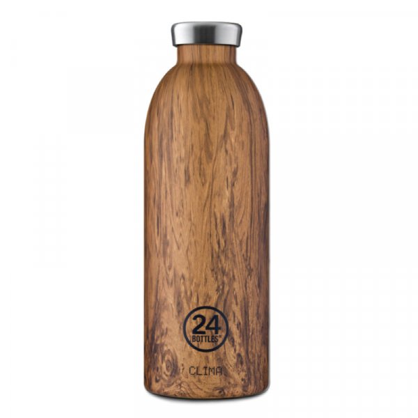 24 Bottles Clima Stainless Steel Water Bottle 850Ml Sequoia Wood- Thermos