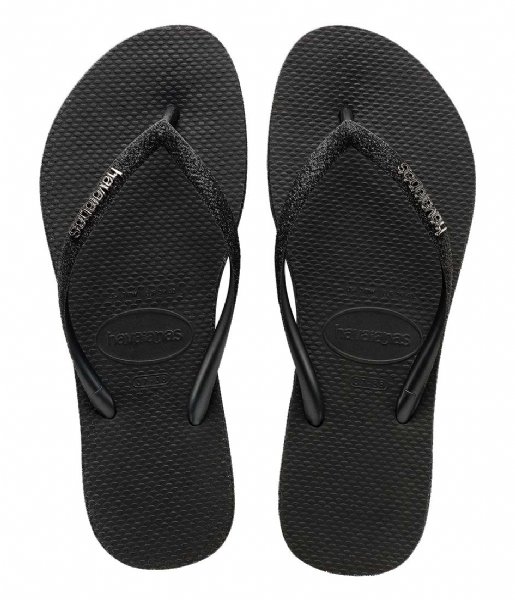 Havaianas Flip Flops Slim Sparkle Black Colour Size  41/42