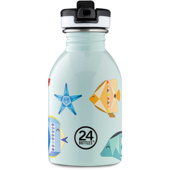 24Bottles Urban Bottle 250ML – Lightweight Reusable Water Bottle – Sea Friends - Thermos
