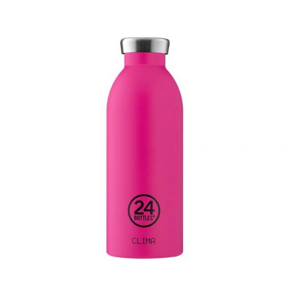 24 Bottles Clima Stainless Steel Water Bottle 500Ml Stone Passion Pink - Thermos