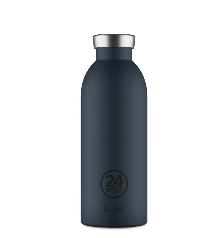24Bottles Clima Insulated Stainless Steel Water Bottle Navy Blue 500ml - Thermos