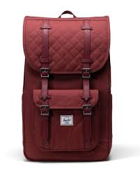 Herschel Little America Backpack Standard – Classic Mountaineer-Inspired Bag – Oxblood Red Quilted