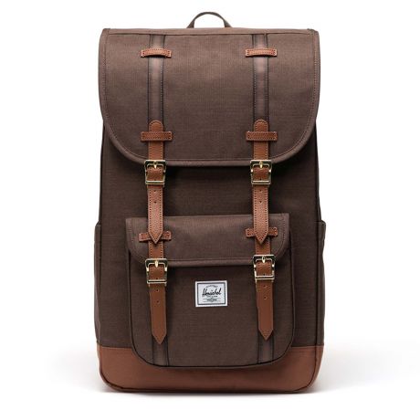 Herschel Little America Backpack Standard – Classic Mountaineer-Inspired Bag – Chocolate Brown Crosshatch/Saddle Brown