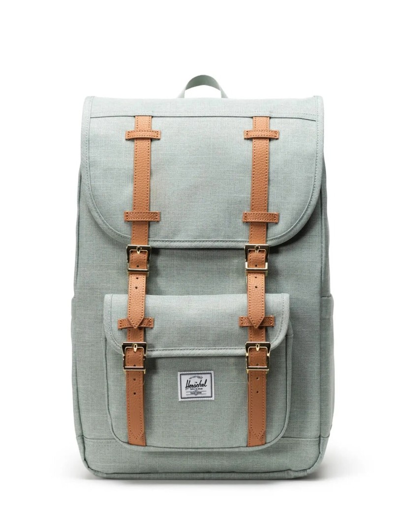 Herschel Little America Mid-Volume Backpack, Iceberg Green Crosshatch - 17L Modern Classic Backpack