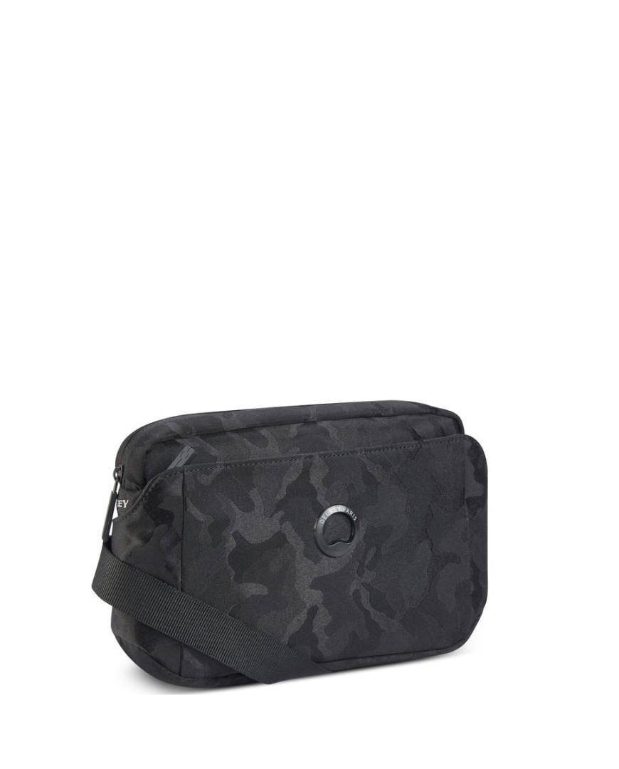 Delsey Picpus 1Cpt Belt Bag - Black Camouflage