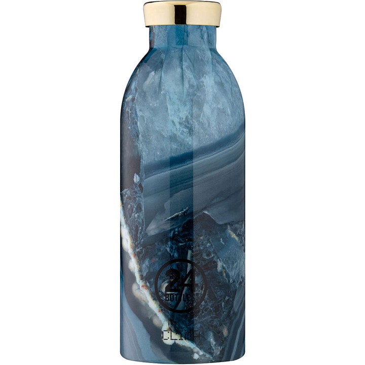 24 Clima Bottle Blue Agate Design Stainless Steel 500Ml