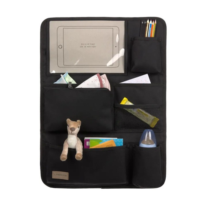 LÄSSIG Kids Car Seat Organizer/Car Wrap to Go Black Edition