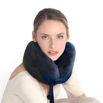 Travel Blue Cloud Pillow – Ergonomic Memory Foam Travel Neck Pillow with Soft Washable Cover