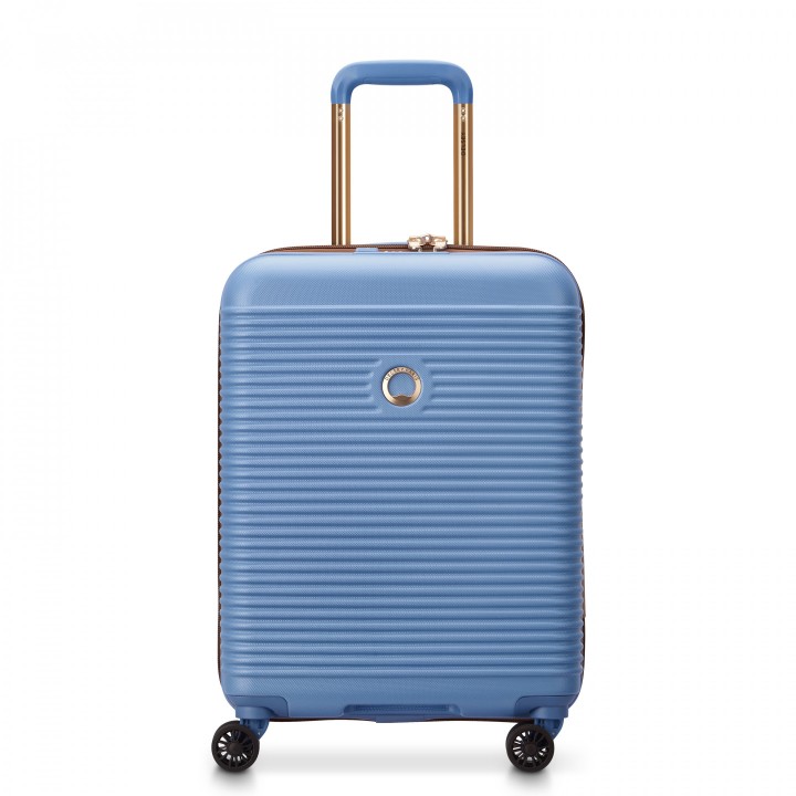 Delsey Freestyle 55 Slim – Sky Blue 4 Wheel Hard Suitcase 55cm x 35cm x 25cm