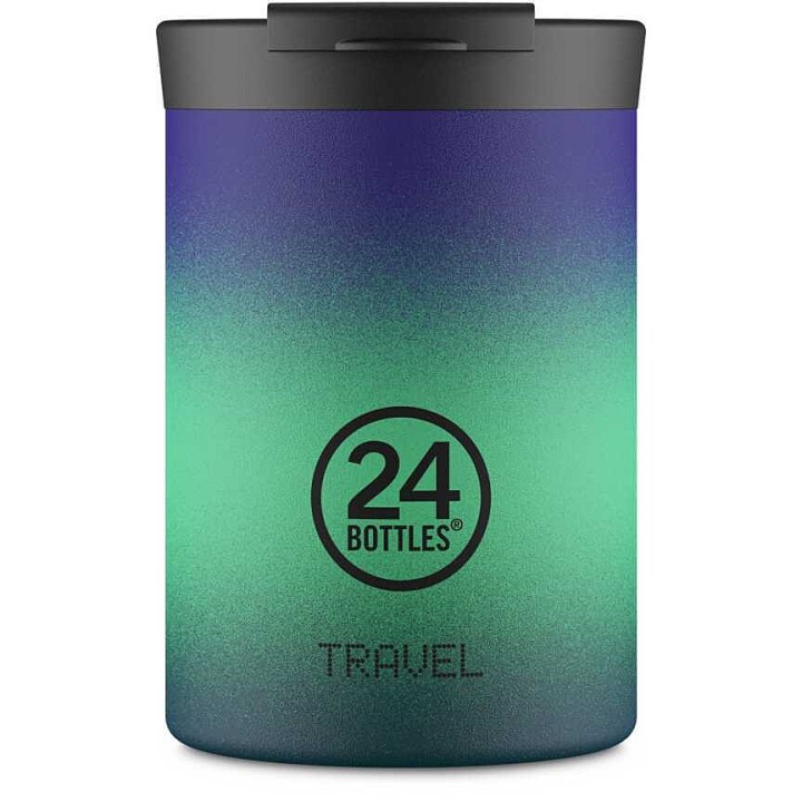 24Bottles Travel Tumbler 350ML – Insulated Stainless Steel Mug with Leakproof Lid – Borealis