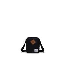 Herschel Heritage Crossbody Bag – Compact Shoulder Pack – Black Tonal