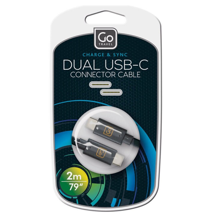 Go Travel 2M Dual Usb-C Cable