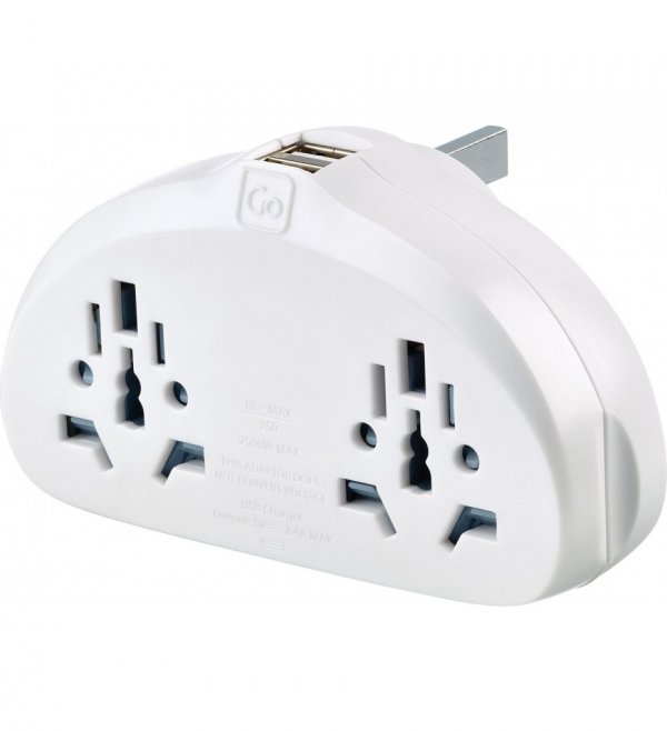 GT WORLD UK  Adaptor Plug DUO & USB