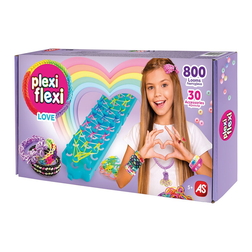 Plexi Flexi Love Loom With 800 Looms & 30 Charms